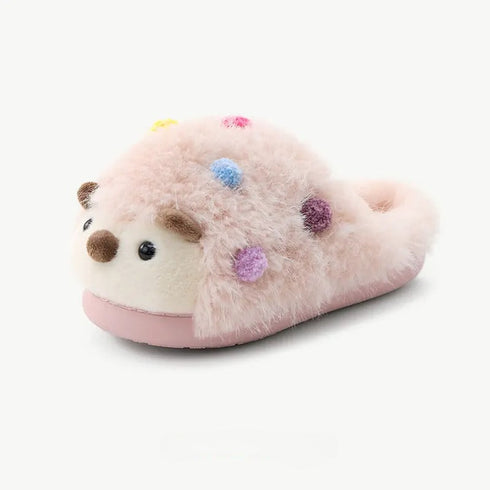 Whimsical Hedgehog Plush House Slippers