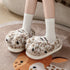 Furry Animal Paw Platform Slippers