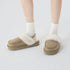 Plush Suede Slingback Platform Slippers