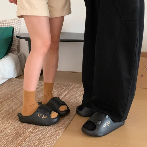 Quirky Cat Face Chunky Slides