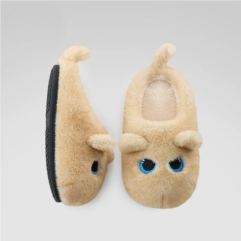Plush Cat Tail House Slippers