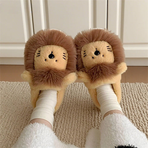 Lion Mane Plush Home Slippers