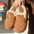 Fleece-Lined Buckle Lounge Clogs