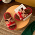 Festive Holiday Reindeer Plush Slippers