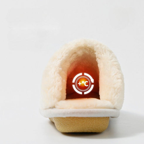 Cozy Stitch Detail Plush Slippers