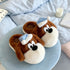 Sleepy Puppy Nightcap Plush Slippers