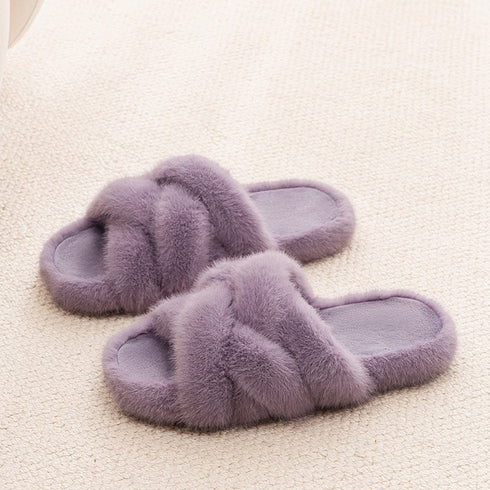 Twist Plush Cross-Band Slippers