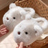 Teddy Ears Plush Home Slippers