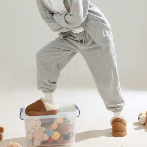 Fuzzy Buckle Platform Cozy Clogs