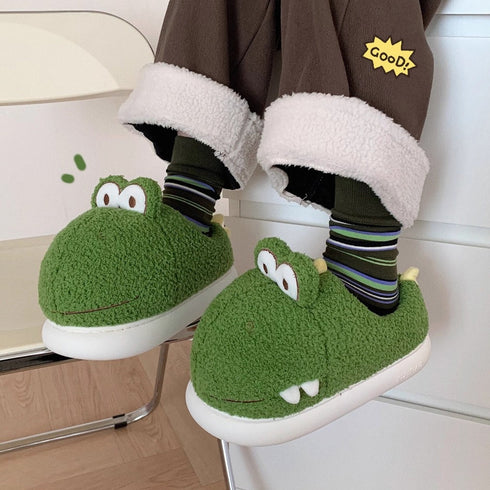 Dino Snout Plush Slippers