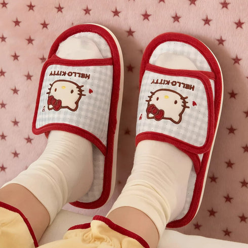 Hello Kitty Adjustable Gingham Slides