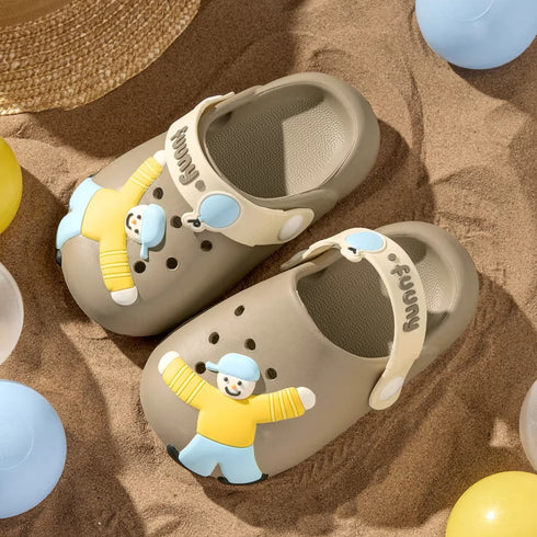 Playful 3D Character Kids Clogs