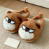 Sunglasses Puppy Face Plush Slippers