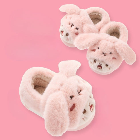 Fuzzy Cartoon Character Toddler Slippers