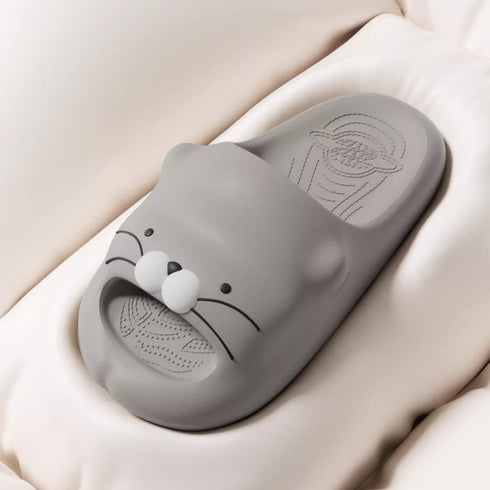 Whimsical Otter Face Cloud Slides