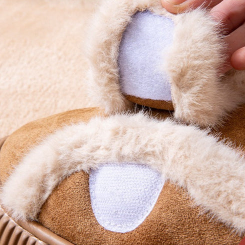 Plush Bow Loop Home Slippers