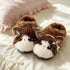 Bowknot Kitty Face Plush Slippers