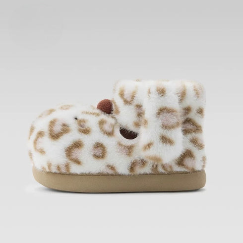 Spotted Puppy Ear Plush Slippers