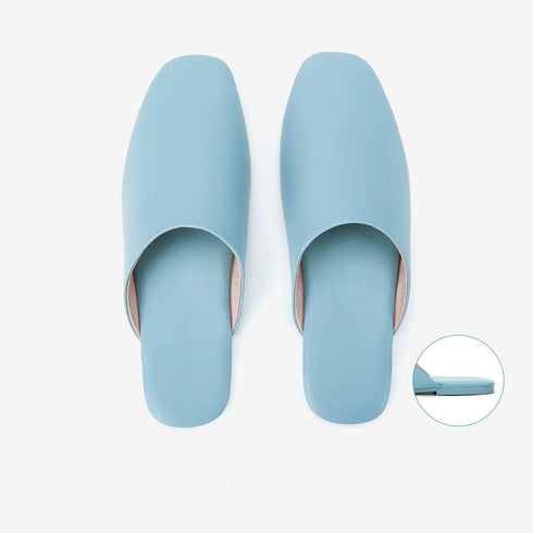 Lazy Elegance Leather Flat Mules