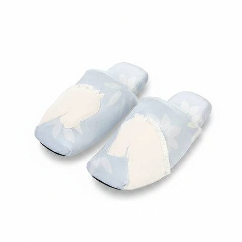 Chic Horse Applique Velvet Slippers