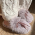 Ribbon Bow Fluffy House Slippers