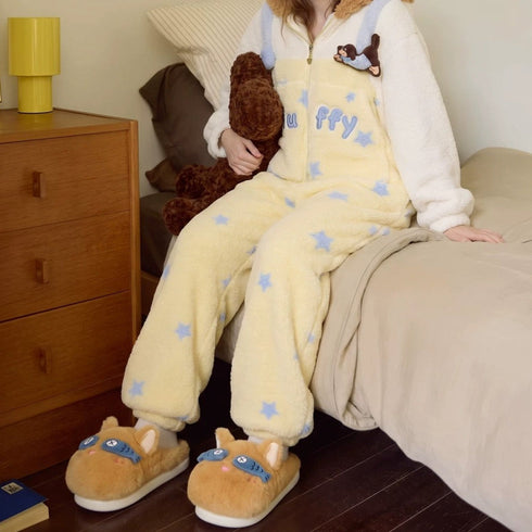 Snoozing Fish Mask Cat Slippers