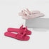 Chic Satin Bow Double Strap Slides
