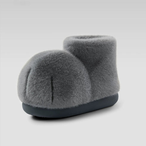Plush Cat Paw Ankle Boots