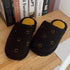 Happy Face Fuzzy Plush Slippers