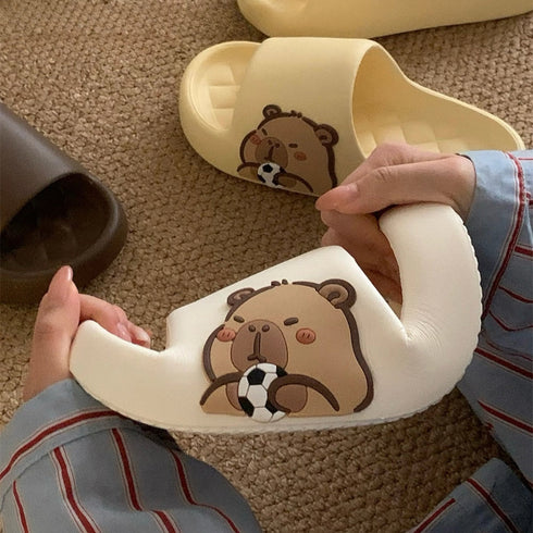 Capybara Soccer Star Soft Slides