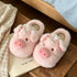 Fuzzy Pig Character House Slippers