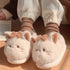 Cat Ears Bow Plush Slippers