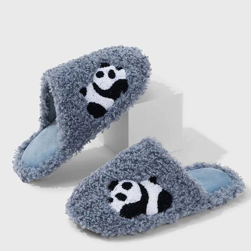 Cozy Sherpa Panda House Slippers