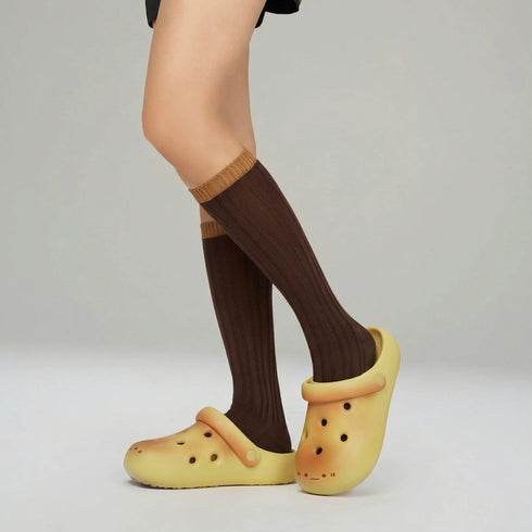Toasted Potato Face Platform Clogs