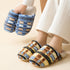 Fuzzy Plaid Quiet Home Slippers