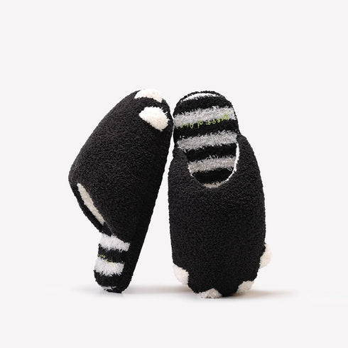 Playful Paw Design Plush Slippers