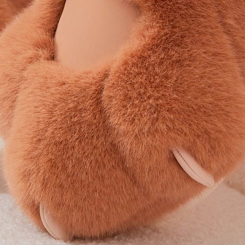 Fuzzy Kitty Claw Plush Slippers