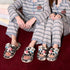 Leopard Dog Patch Gingham Slippers