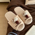 Plump Mushroom Plaid House Slides