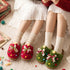 Christmas Tree Bowknot Plush Slippers