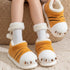 Playful Tiger Paw Plush Slippers