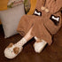 Plush Kitty Tail House Slippers