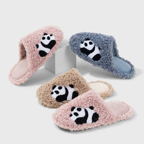 Cozy Sherpa Panda House Slippers