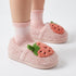 Plush Strawberry Patch Indoor Slippers
