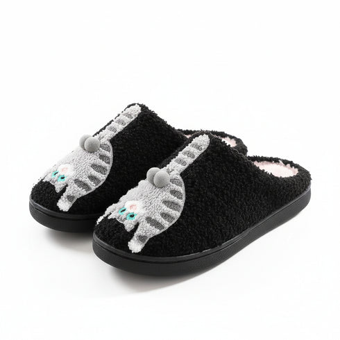 Funny Hanging Cat Plush Slippers