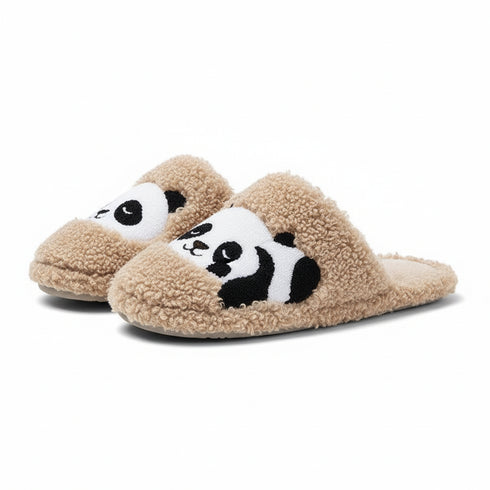 Cozy Sherpa Panda House Slippers