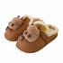 Cozy Capybara Plush Buckle Clogs