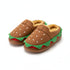 Fun Burger Bun Plush Slippers