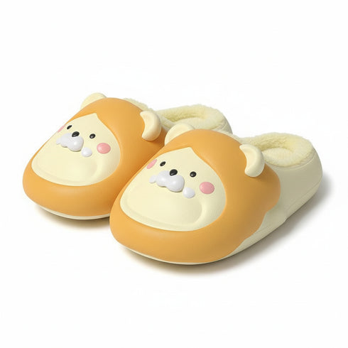 Fuzzy Lined 3D Animal Slippers