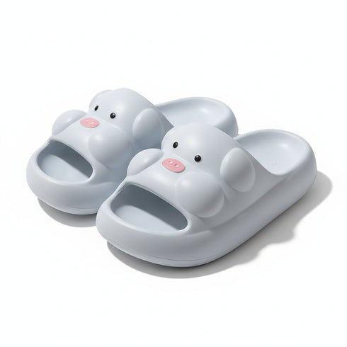 Cartoon Piggy Thick Sole Slides